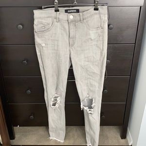 Express grey skinny jeans